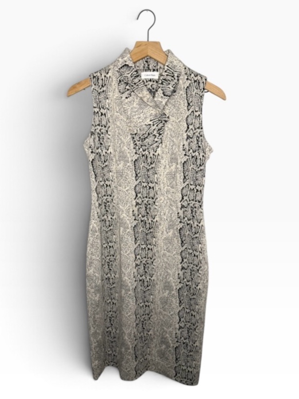 Calvin Klein Snakeskin Print Shift Dress 6
